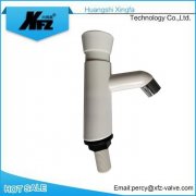 Self-closing Bathroom Basin Plastic White Faucet